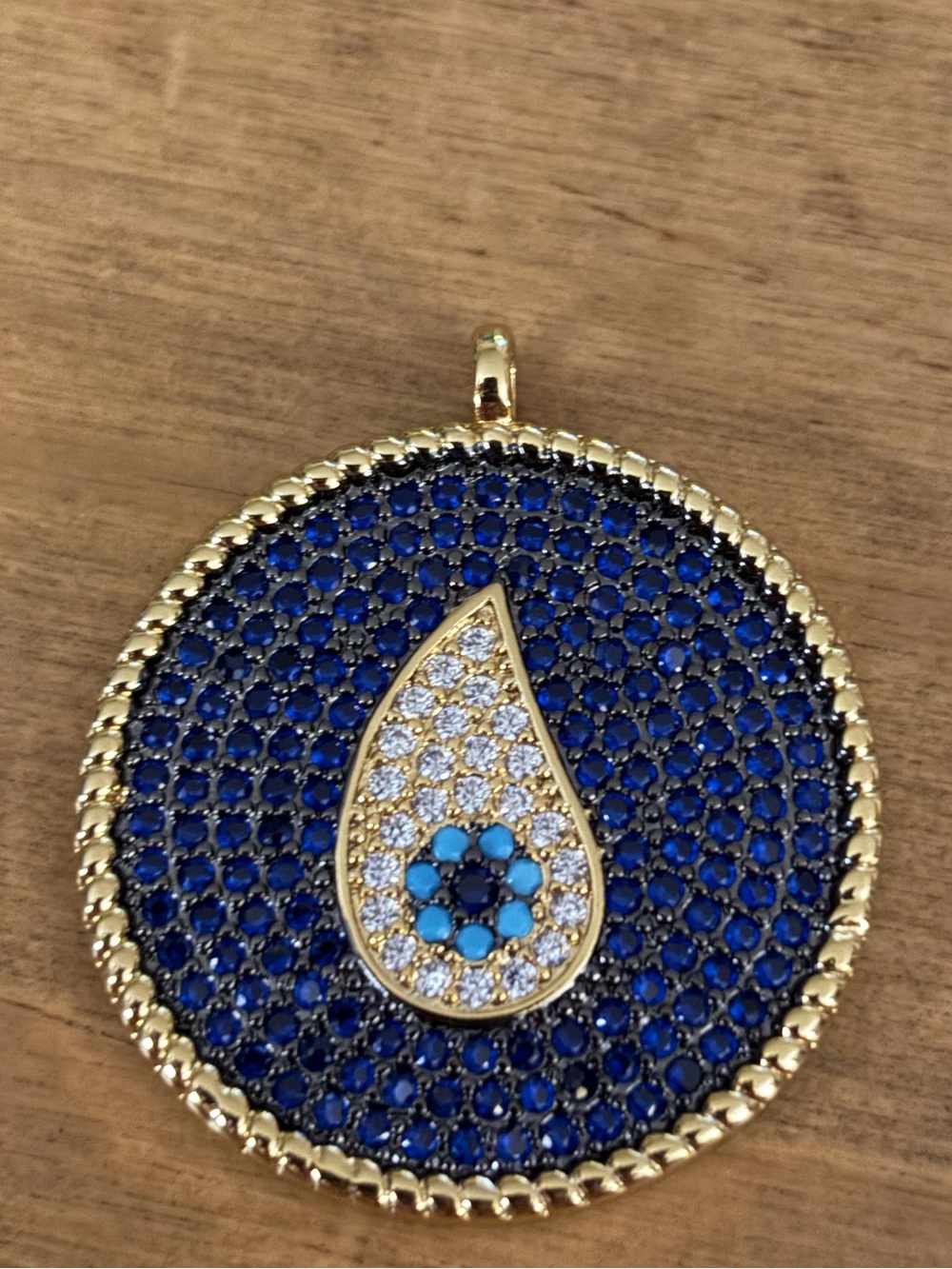 ✨ Midnight Blue Pavé Statement Pendant Necklace ✨ SHOWSTOPPER. 💙